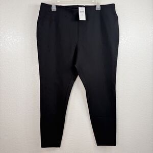 NWT J Jill Black Pull On Ankle Pants Size LARGE PETITE Stretch 228182